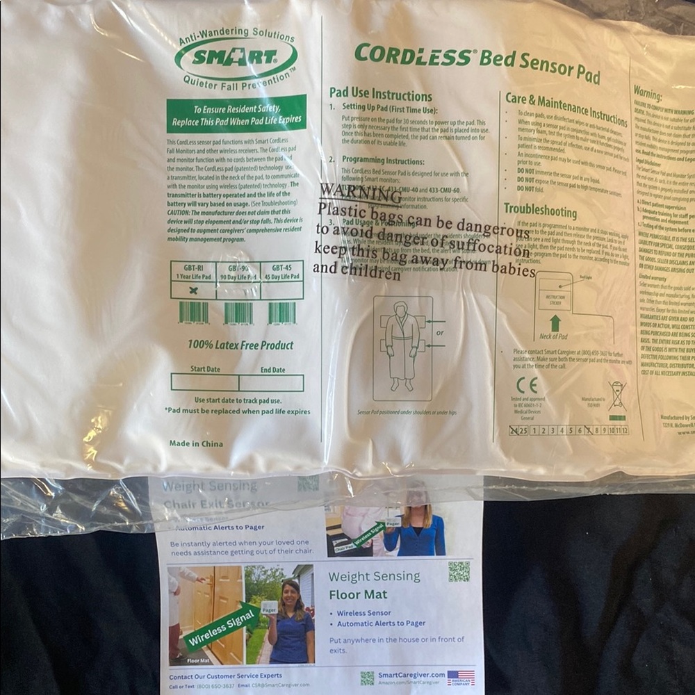 Smart Cordless Bed Sensor Pad
